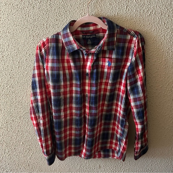 Polo Ralph Lauren Boys Red and Blue Plaid Shirt - Picture 1 of 9
